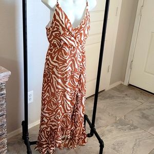 Miss Lola Animal print high low dress